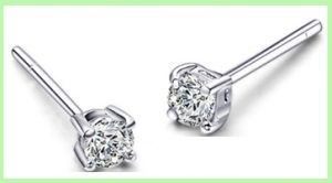 18 Karat pure gold and diamond earrings